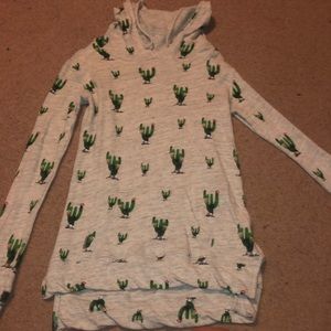 Long sleeve T-shirt with hood, XS